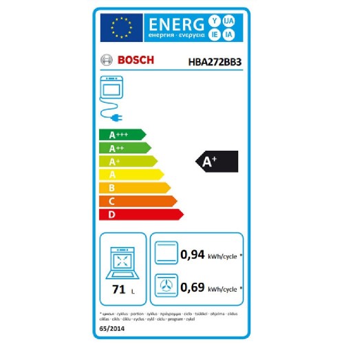 ΦΟΥΡΝ.ΕΝΤΟΙΧ.ΑΠ BOSCH HBA272BB3 BLACK 71LT A+ (ΟΘΟΝΗ / ΑΦΗΣ / AIRFRY / ΠΥΡΟΛΥΣΗ & ΥΔΡΟΛΥΣΗ)